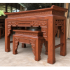 Bộ Bàn Thờ Họa Tiết Hồi Văn Gỗ Gõ Đỏ 153cm