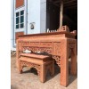 Bộ án gian thờ Chúc Phúc Như Ý Cát Tường chất liệu Gỗ Hương Đá