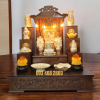 Bàn Thờ Thần Tài Thổ Địa Gỗ Sồi Kèm Bộ Đồ Thờ Sứ Cao Cấp Bàn Thờ Thần Tài Thổ Địa Gỗ Sồi Kèm Bộ Đồ Thờ Sứ Cao Cấp