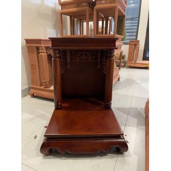 Bàn Thờ Thần Tài Mái Bằng Gỗ Hương 61cm Màu Nâu Óc Chó Bàn Thờ Thần Tài Mái Bằng Gỗ Hương 61cm Màu Nâu Óc Chó