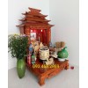 Bàn Thờ Thần Tài Kết Hợp Bộ Đồ Thờ Bát Tràng Men Vàng