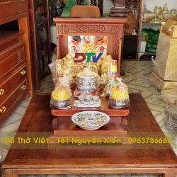 Bàn Thờ Thần Tài Gỗ Sồi Màu Sáng Mẫu 2