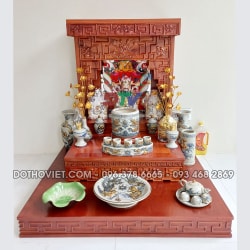 Bàn thờ thần tài thổ địa gỗ hương đá TT25 Bàn thờ thần tài thổ địa gỗ hương đá TT25
