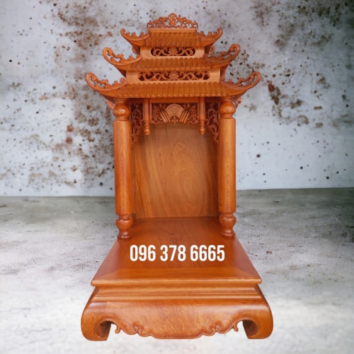 Bàn thờ thần tài chất liệu gỗ hương đá cao cấp kích thước 48cm