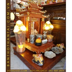 Bàn thờ thần tài thổ địa gỗ hương đá mạ vàng cao cấp Bàn thờ thần tài thổ địa gỗ hương đá mạ vàng cao cấp