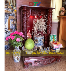 Bàn thờ thổ địa kích thước 56cm mái bằng Bàn thờ thổ địa kích thước 56cm mái bằng