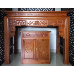 Bàn thờ kích thước 153 chất liệu gỗ gõ cho nhà mới