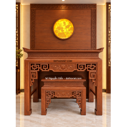 Bàn Thờ Vách Ngăn Gỗ Gõ Đỏ kích thước 153x81 cm Bàn Thờ Vách Ngăn Gỗ Gõ Đỏ kích thước 153x81 cm