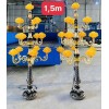 Đèn thờ cúng thân đèn giả cổ 13 bông sen lưu ly