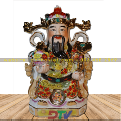 Tượng thần tài thổ công gấm gốm sứ Tượng thần tài thổ công gấm gốm sứ