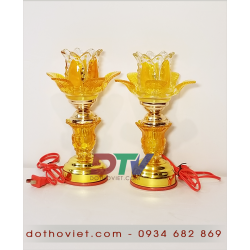 Đèn thờ hoa sen thủy tinh Đèn thờ hoa sen thủy tinh