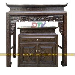 Bàn thờ gỗ sồi chung cư mẫu BTĐ 24 Bàn thờ gỗ sồi chung cư mẫu BTĐ 24
