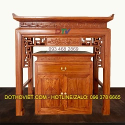 Bàn thờ triện sen gỗ gõ đỏ kích thước 127x61x127 Bàn thờ triện sen gỗ gõ đỏ kích thước 127x61x127