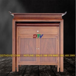 Bàn thờ gỗ gụ kích thước 127 mẫu nắp trượt kiểu hiện đại Bàn thờ gỗ gụ kích thước 127 mẫu nắp trượt kiểu hiện đại