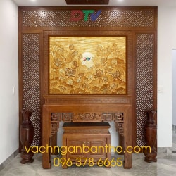 Vách ốp trang trí phòng thờ hiện đại